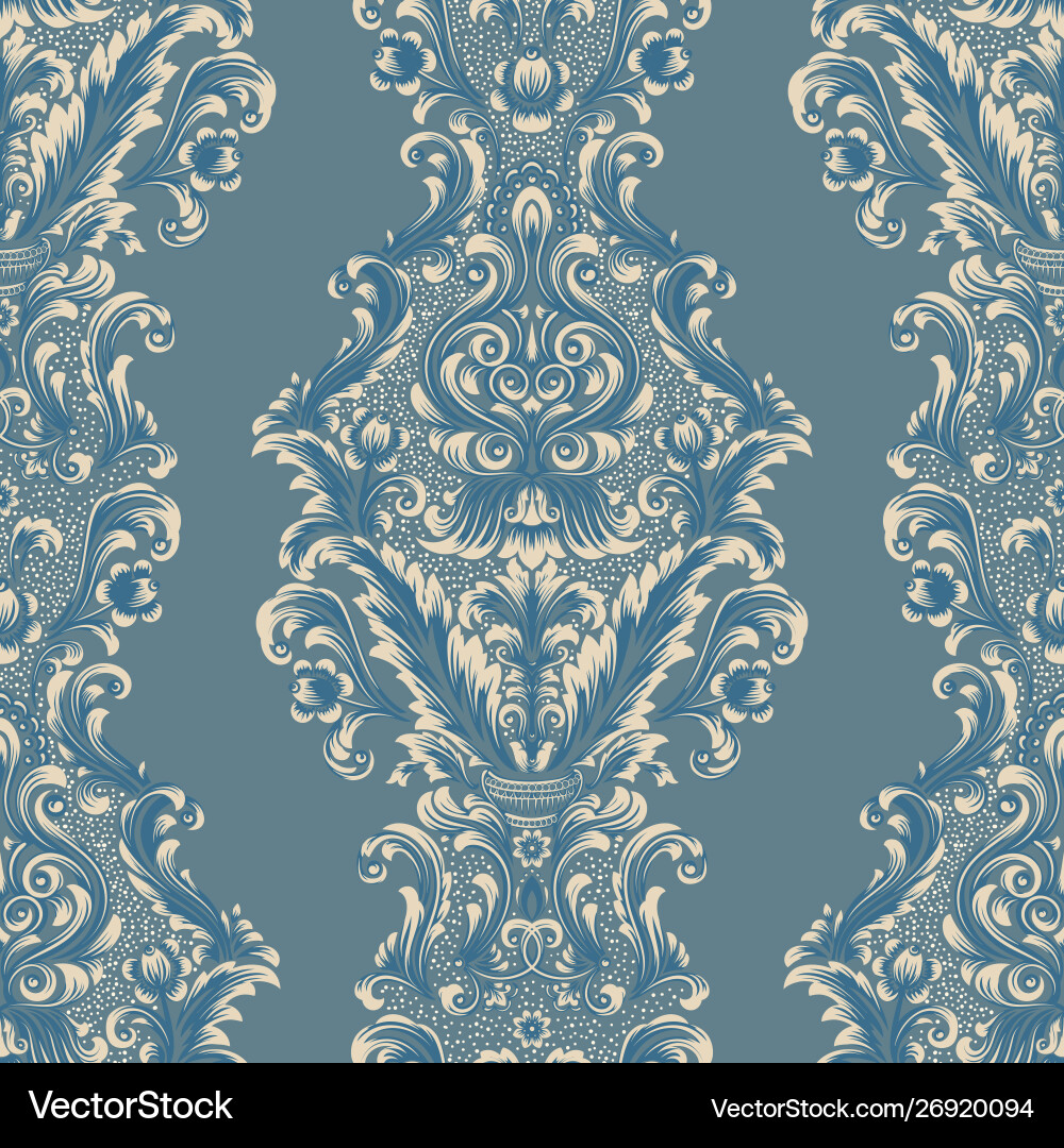 Damask seamless pattern element classical Vector Image
