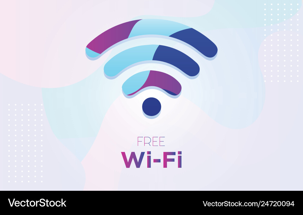 Free wifi symbol with dynamic textured background Free wifi symbol with dynamic textured background vector image