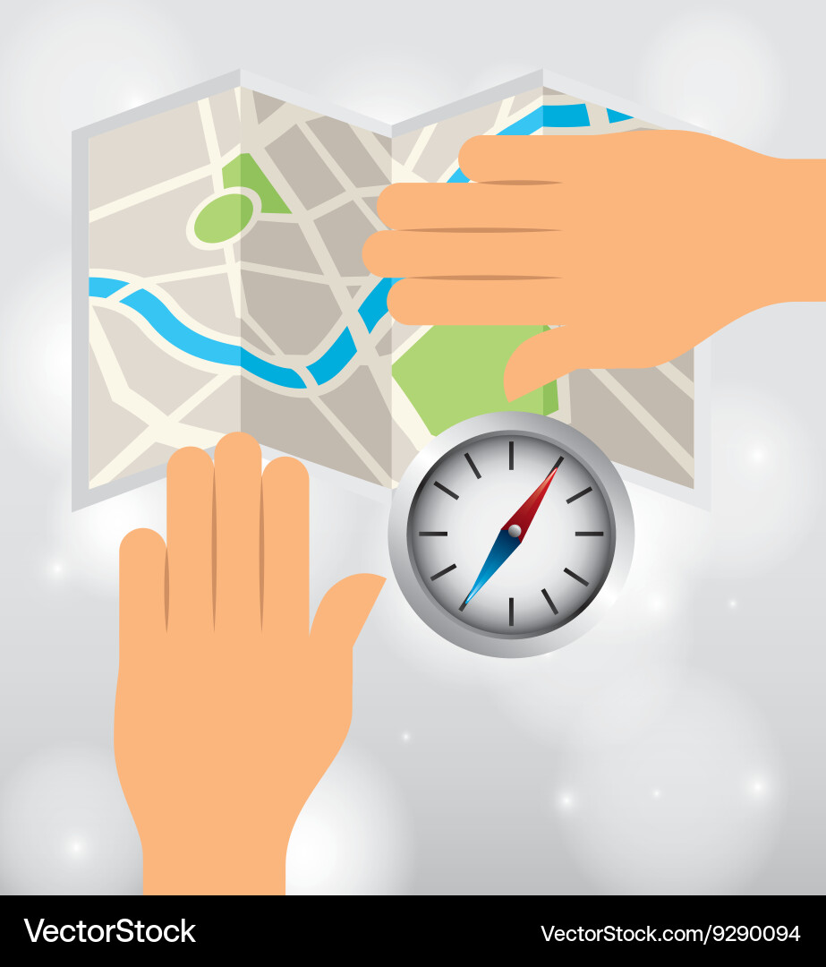 Global positioning system design vector image