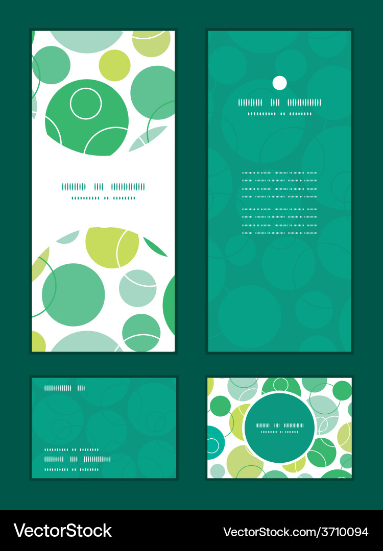 Green Circle Frame Pattern Vector Image