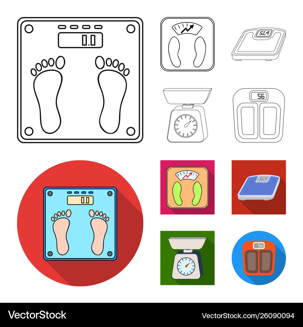 Isolated object weight and lab icon set Vector Image
