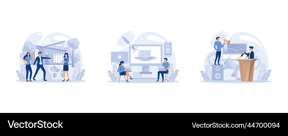 It profession set Programmierer Schreibsoftware Vektorbild