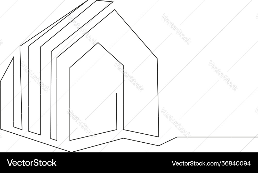 Minimalistic continuous line drawing of a modern vector image