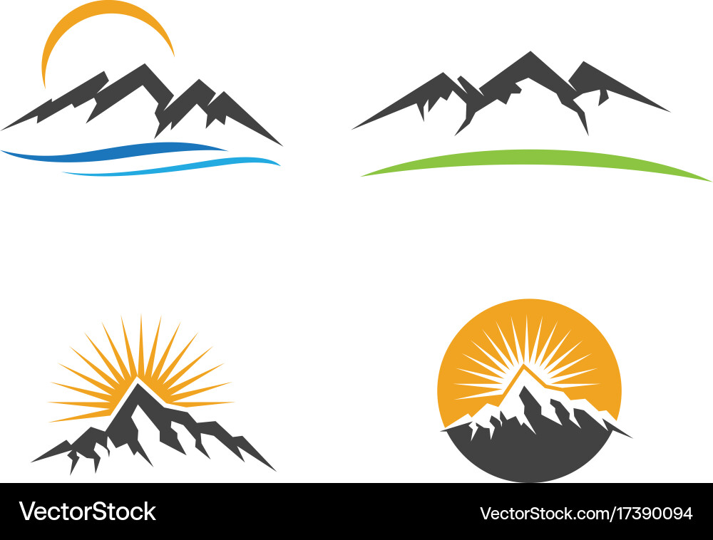 Mountains logo template Vector Image