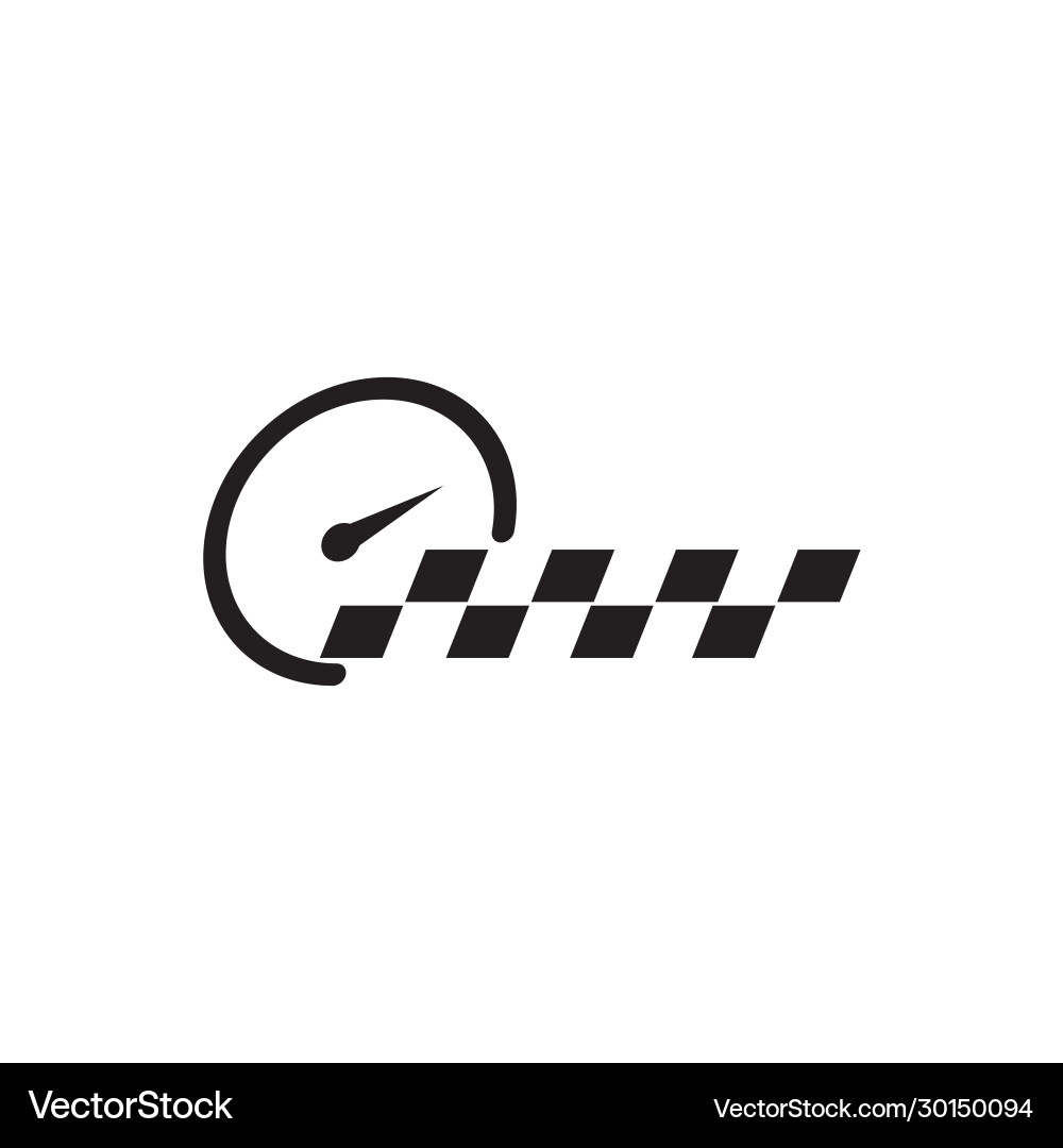 Race flag icon logo design Royalty Free Vector Image