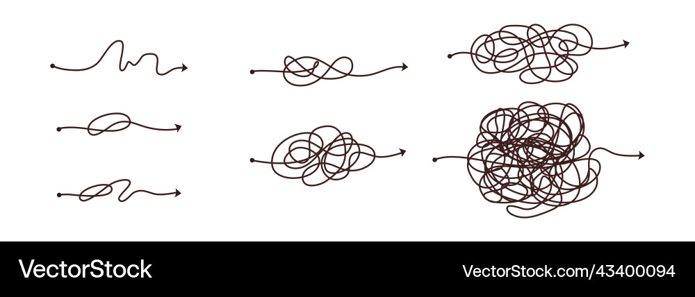 Simple line and complex easy way scribble doodle Simple line and complex easy way scribble doodle vector image
