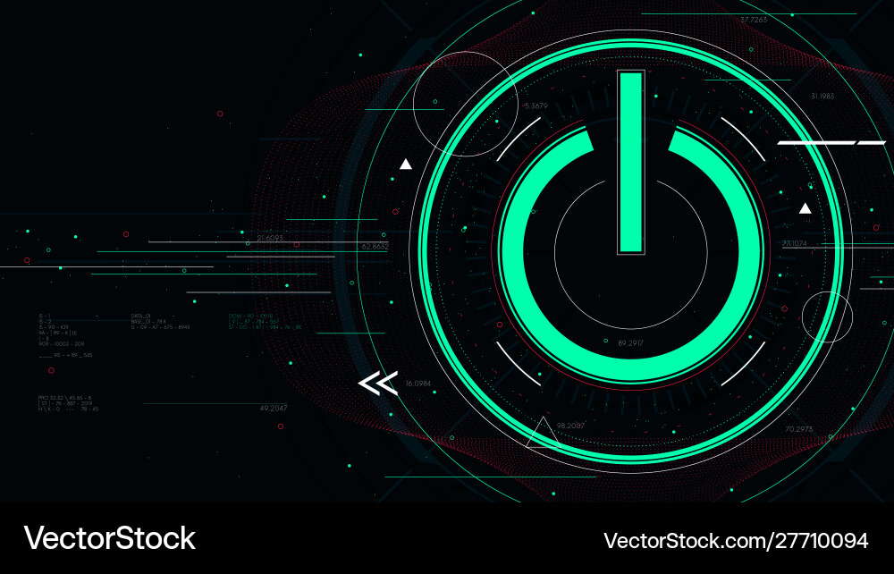 Tech futuristic technology background with power Tech futuristic technology background with power vector image