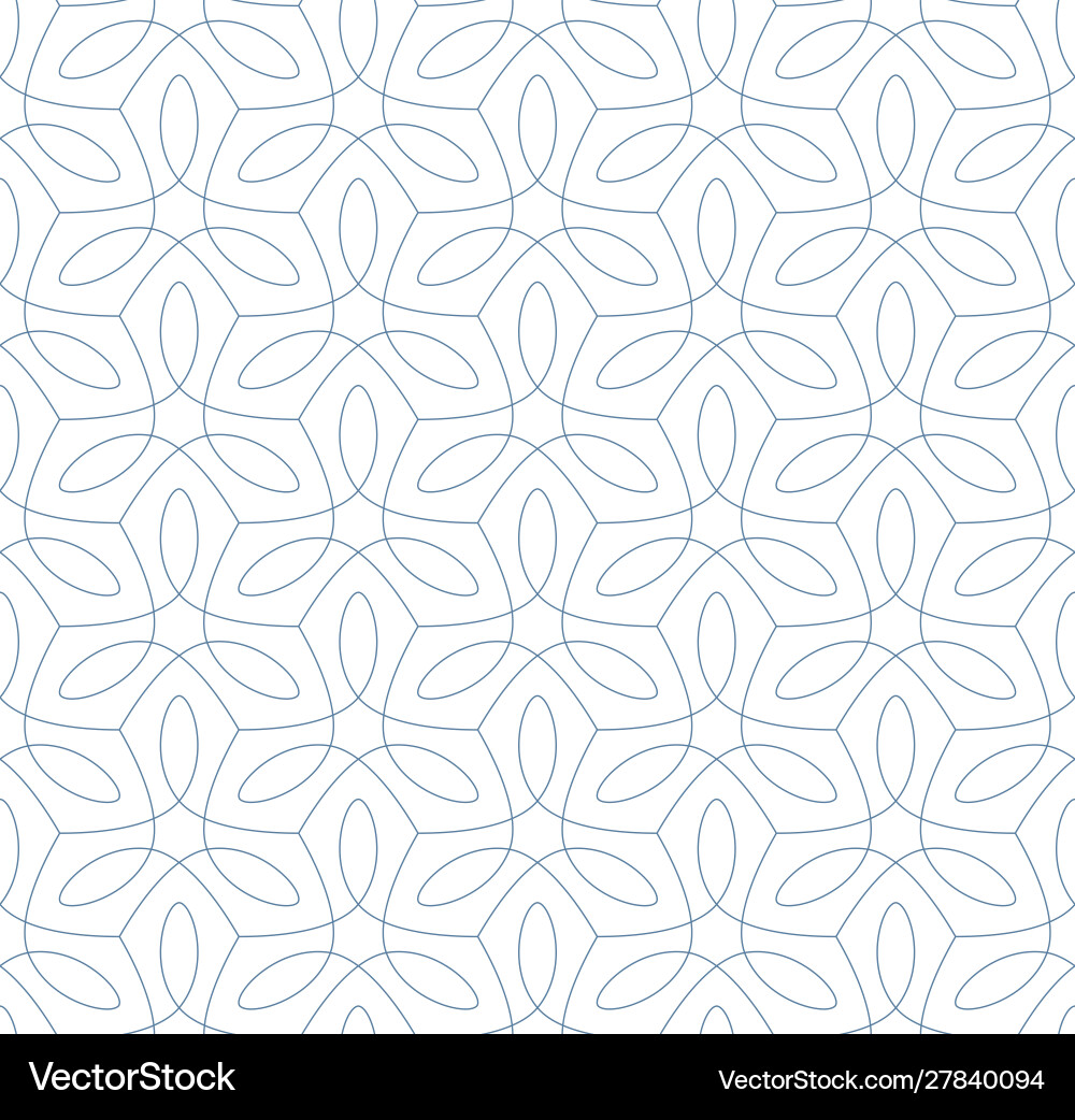 Thin Blue Curl Pattern vector image