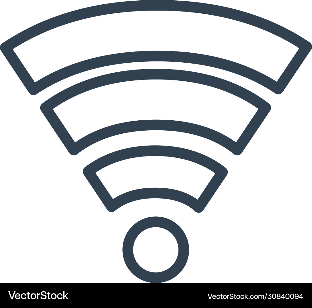 Wifi signal line style icon design vector image