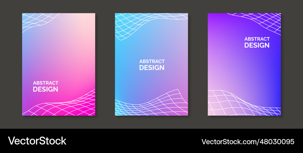 Abstract gradient backgrounds with wavy grid Abstract gradient backgrounds with wavy grid vector image