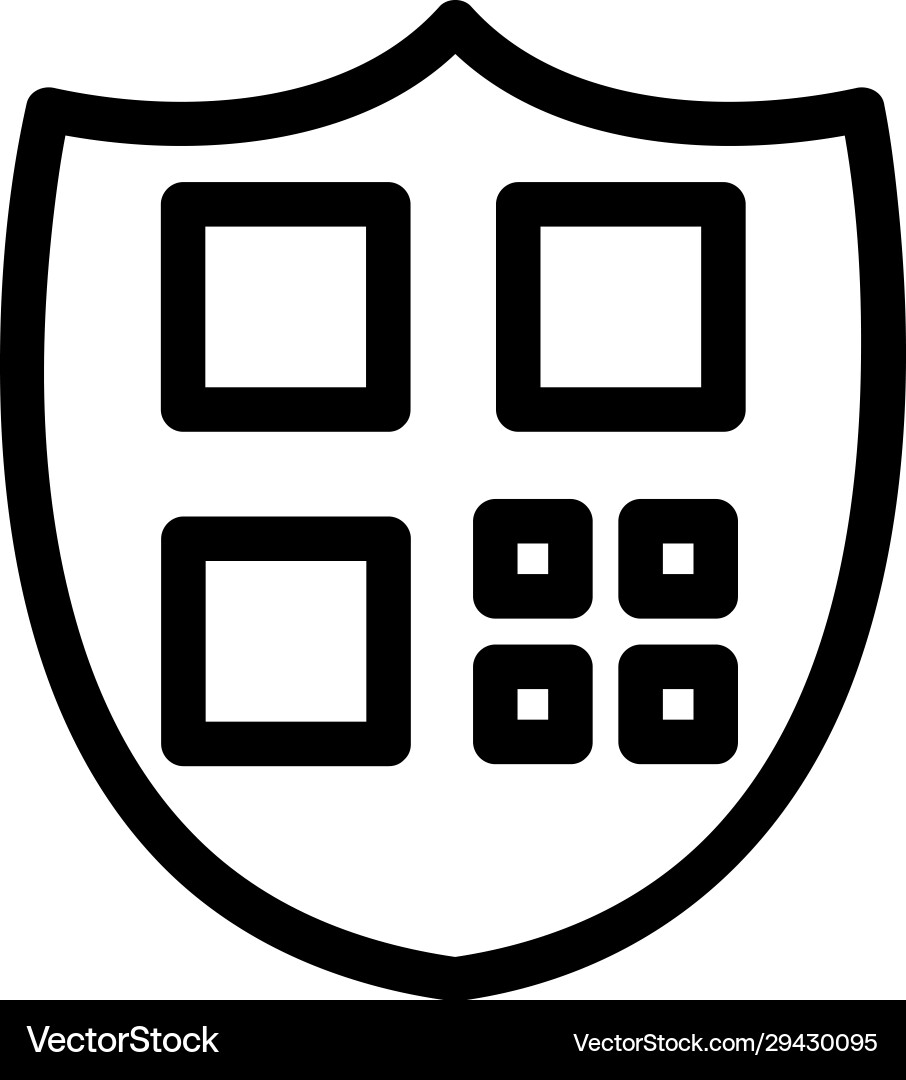 Bar code is an icon isolated contour Bar code is an icon isolated contour vector image