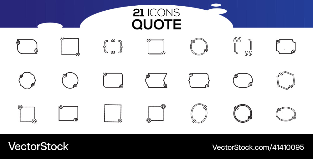 Bubble quotation comment message borders quote vector image
