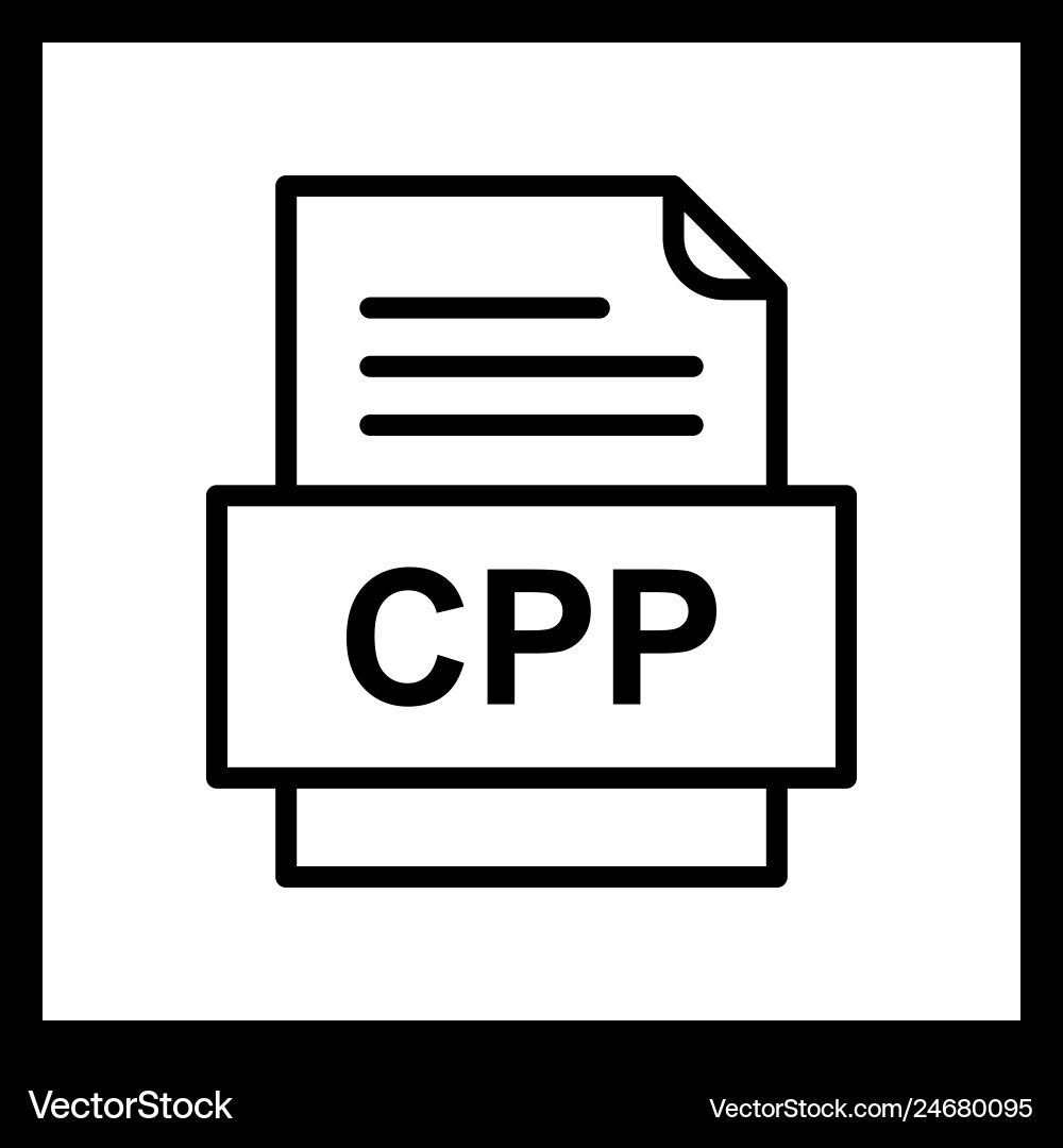 Cpp Datei Dokument Symbol vektorbild