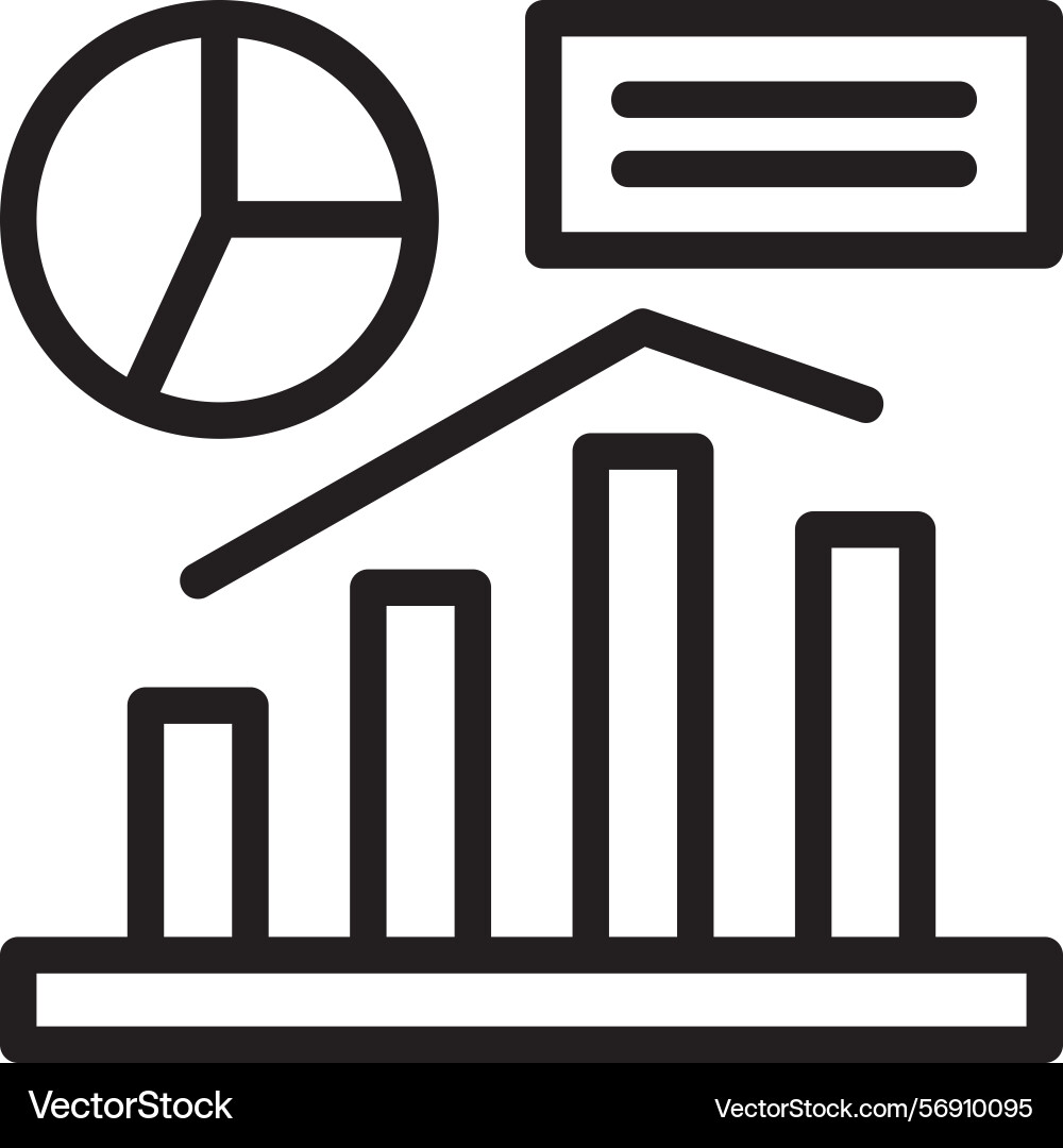 Diagramm lineare Stil Icon Design vektorbild