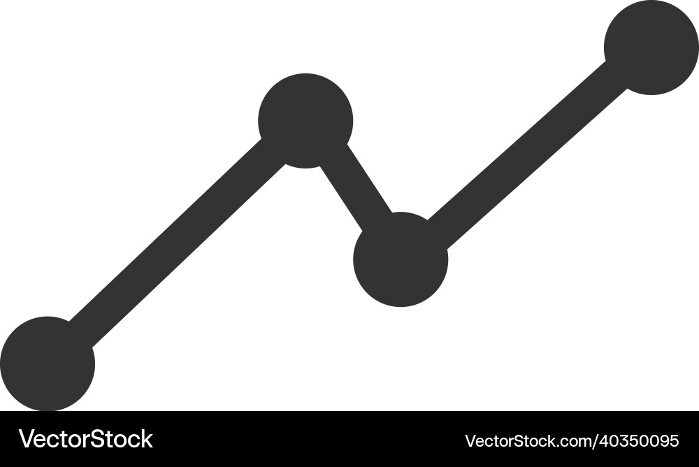 Flat Chart Icon - Data Analysis vector image
