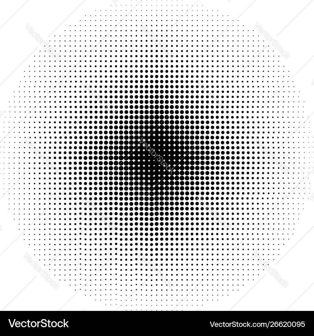 Halftone circles dot pattern vector image
