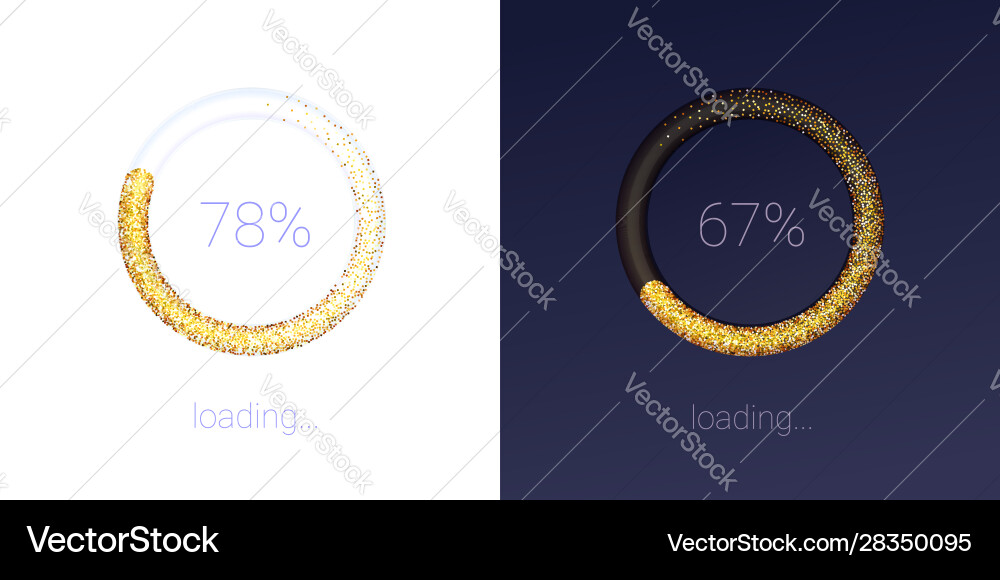 Luxury Loading Bar - Gradient Effect vector image