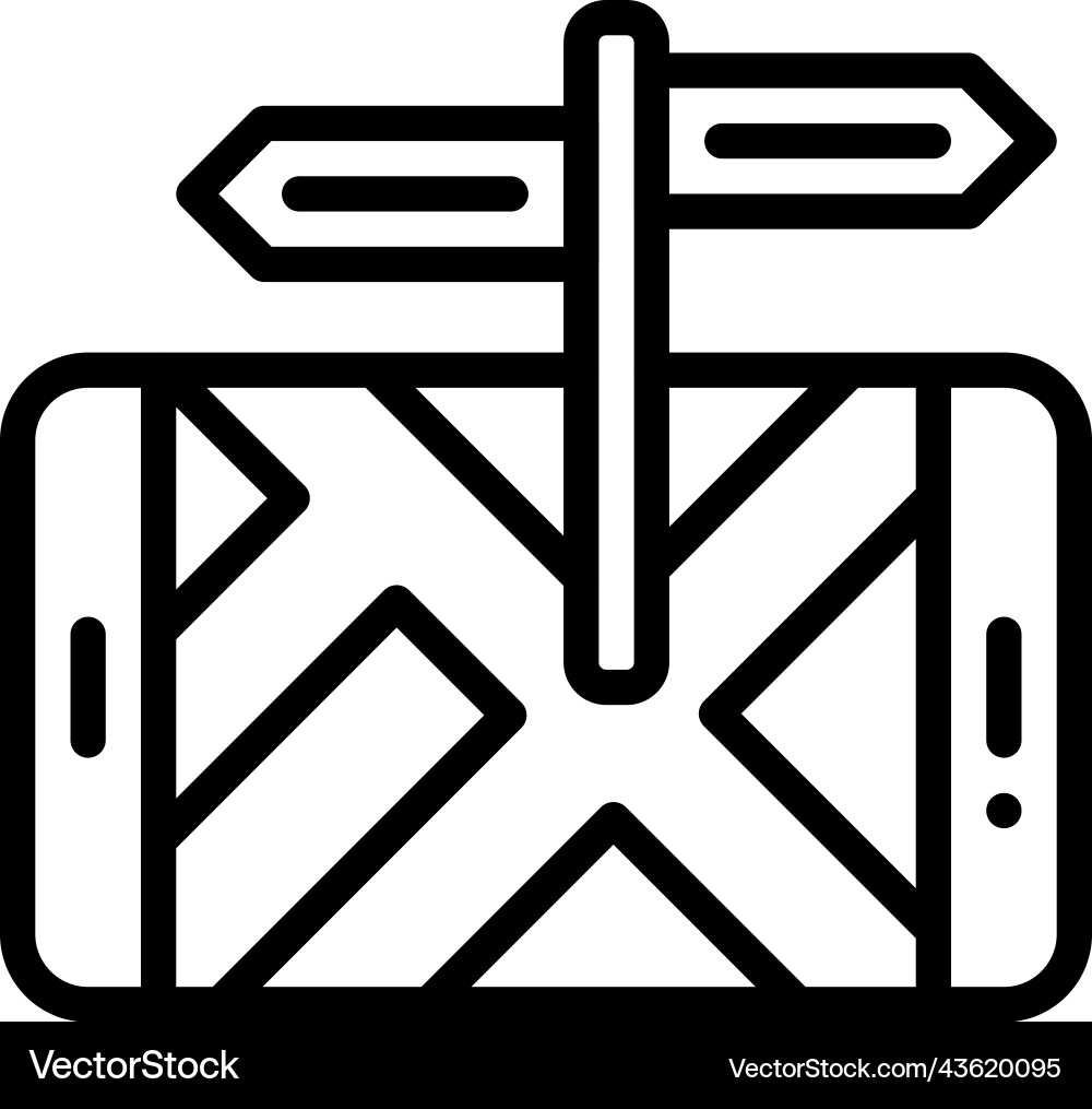 Map on smartphone icon location and navigation Vector Image