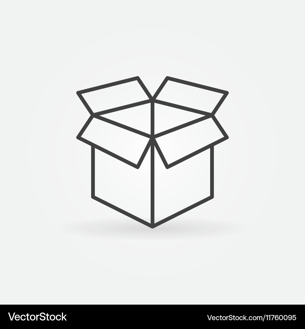 Open box line icon Royalty Free Vector Image - VectorStock