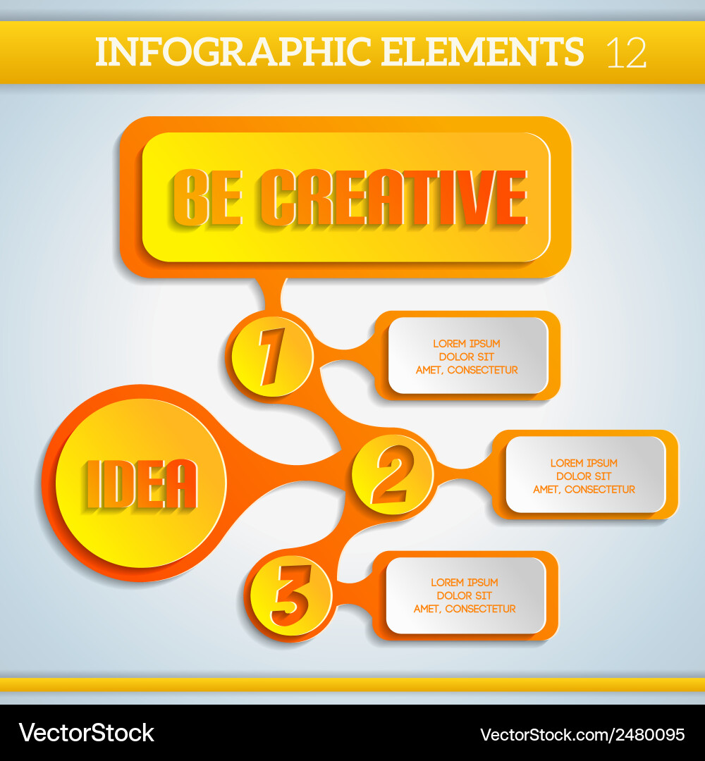 Paper info graphic colorful scheme with steps vector image