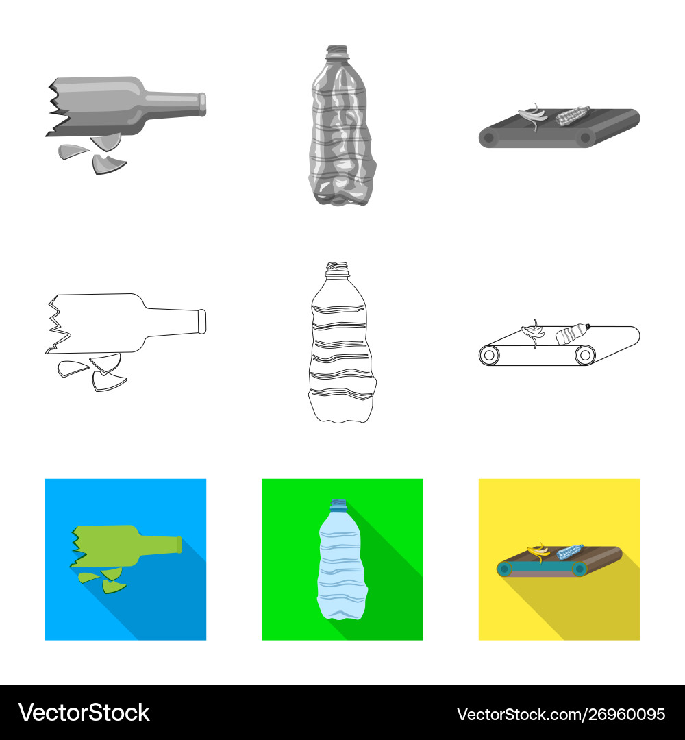 Refuse and junk icon set vector image