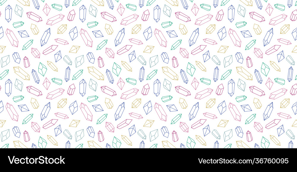 Seamless crystal repeat pattern background Vector Image
