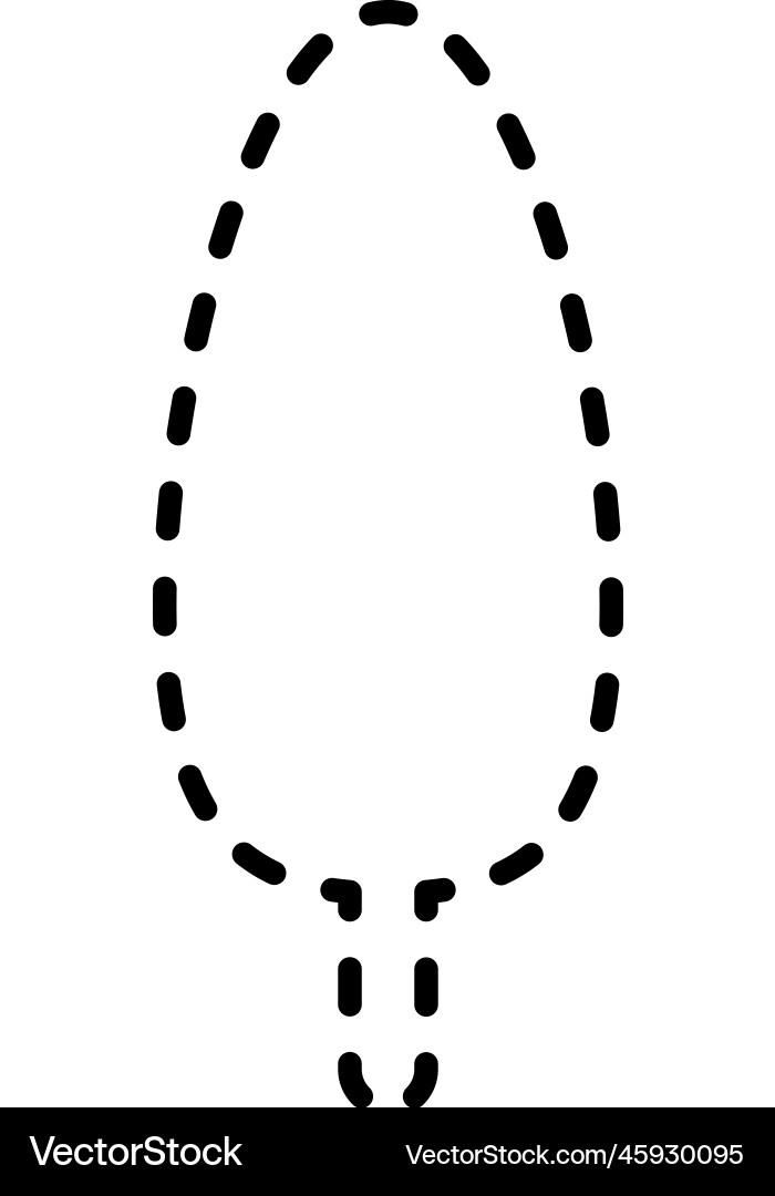 Tracing lines dotted tree outline shape Tracing lines dotted tree outline shape vector image