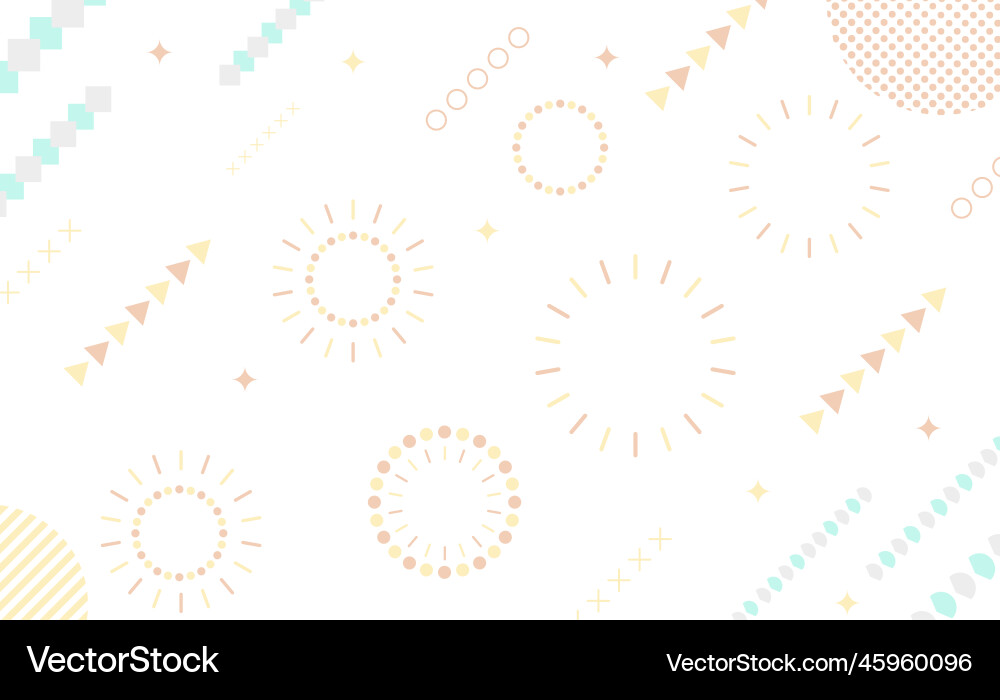 Abstract geometric background with memphis element Vector Image