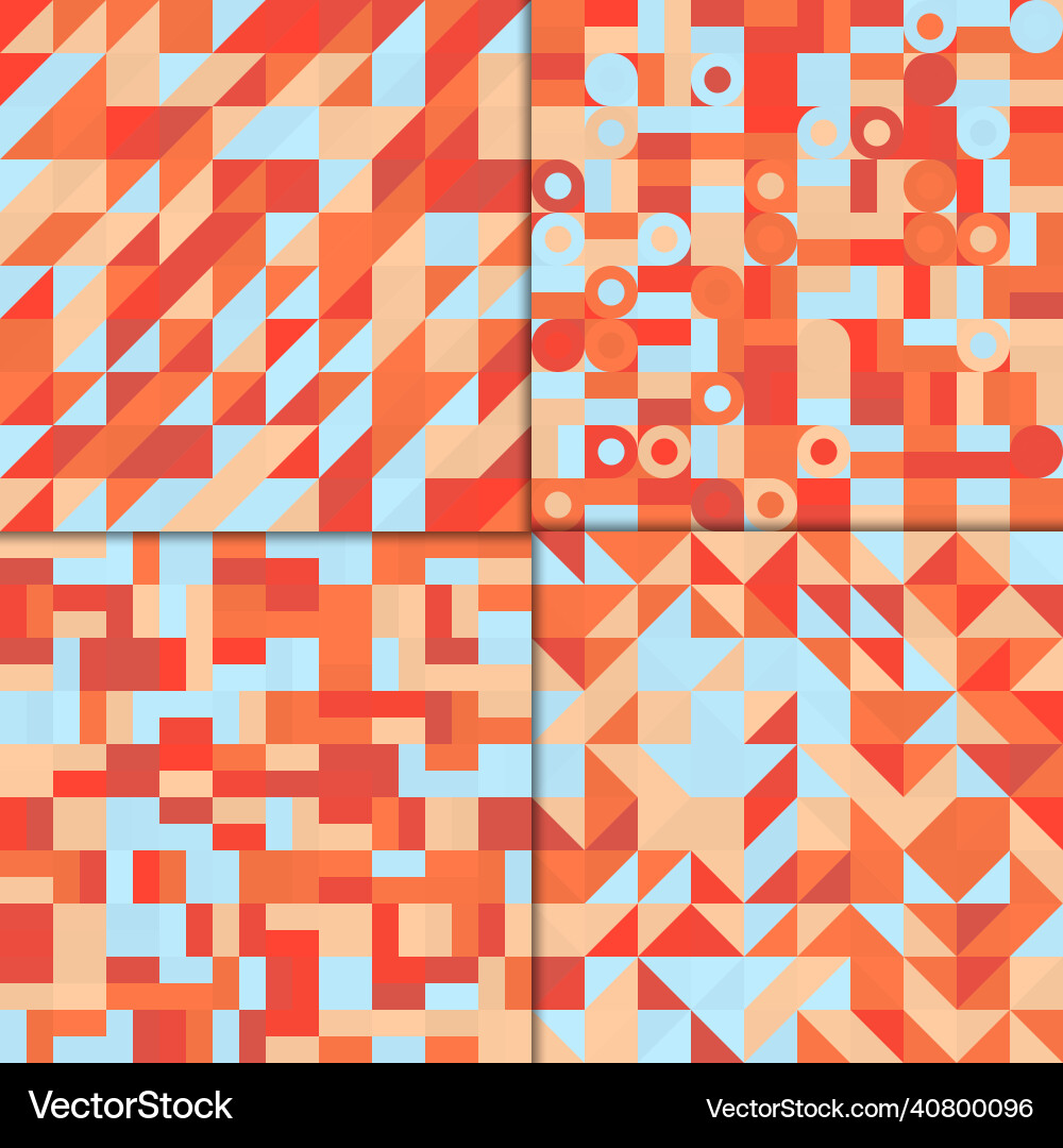 Abstract geometric pattern set background vector image
