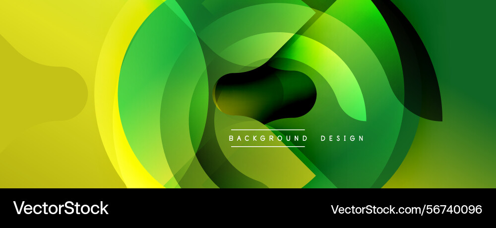 Abstract gradient shapes overlap creating dynamic Vector Image