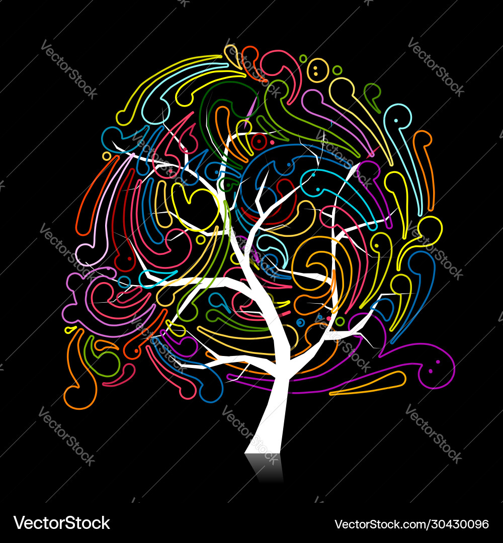 Abstract swirl tree for your design Abstract swirl tree for your design vector image