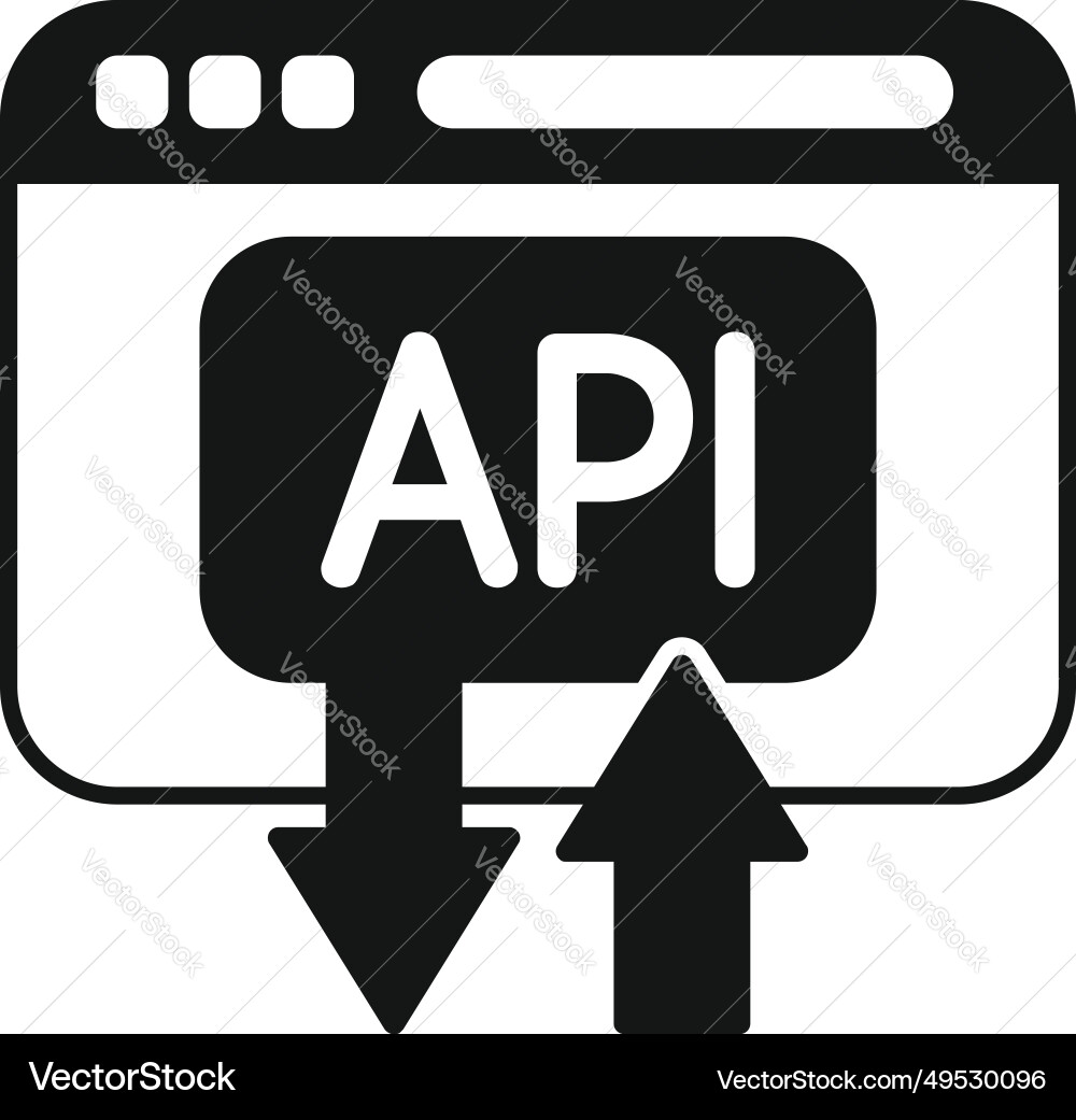 Api change gear icon simple mobile server vector image