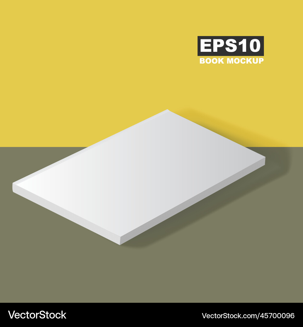Book mockup Royalty Free Vector Image - VectorStock