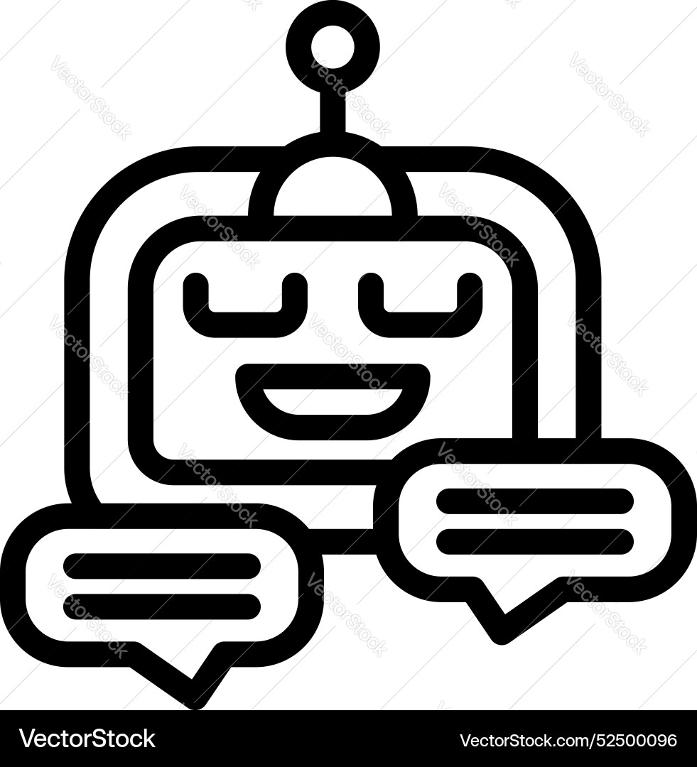 Chatbot having conversation using chat bubbles Chatbot having conversation using chat bubbles vector image