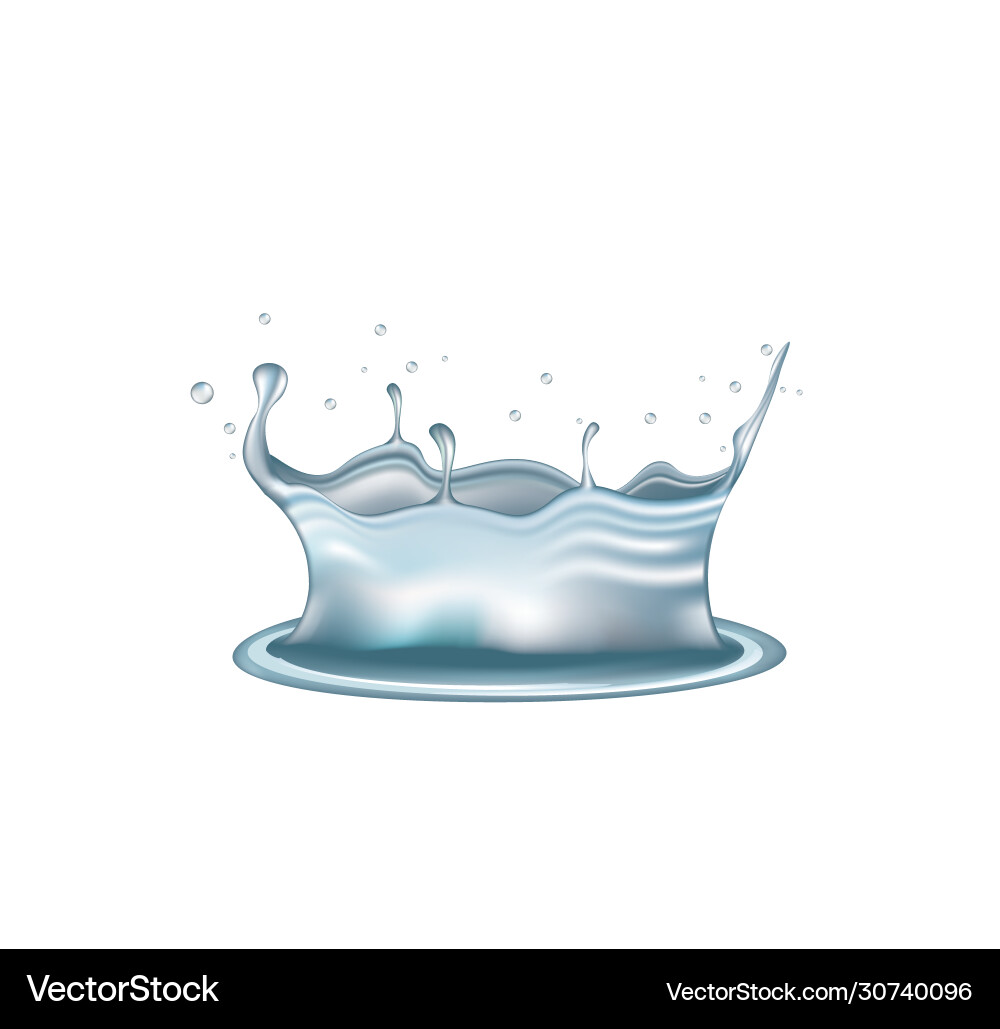 Clear water splash Clear water splash vector image