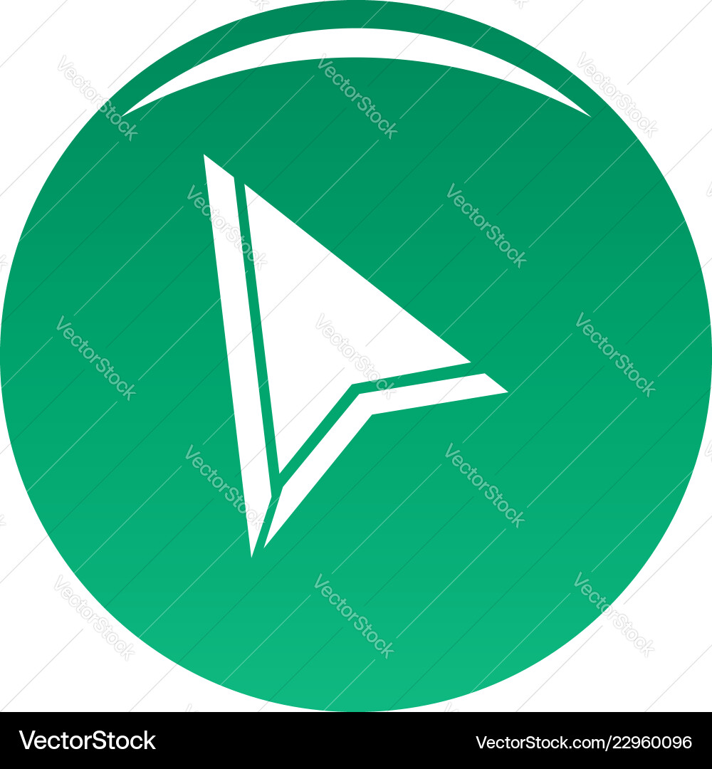 Cursor mouse element icon green Cursor mouse element icon green vector image