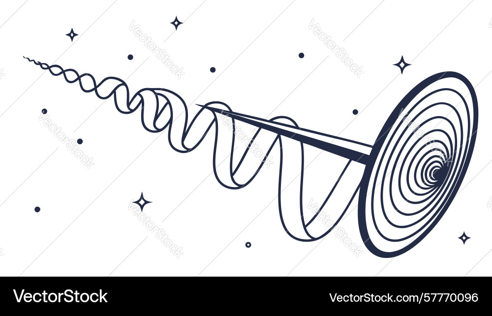 Dynamic abstract spiral vortex design modern art Vector Image