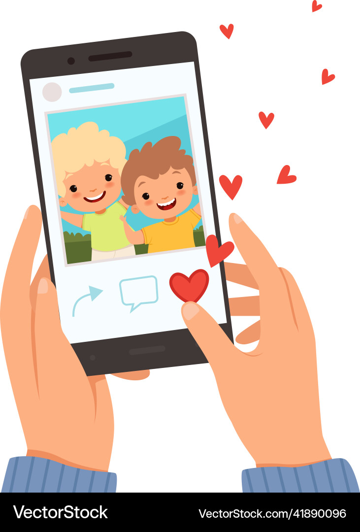 Freunde Porträt Hände halten Smartphone Freunde Porträt Hände halten Smartphone vektorbild
