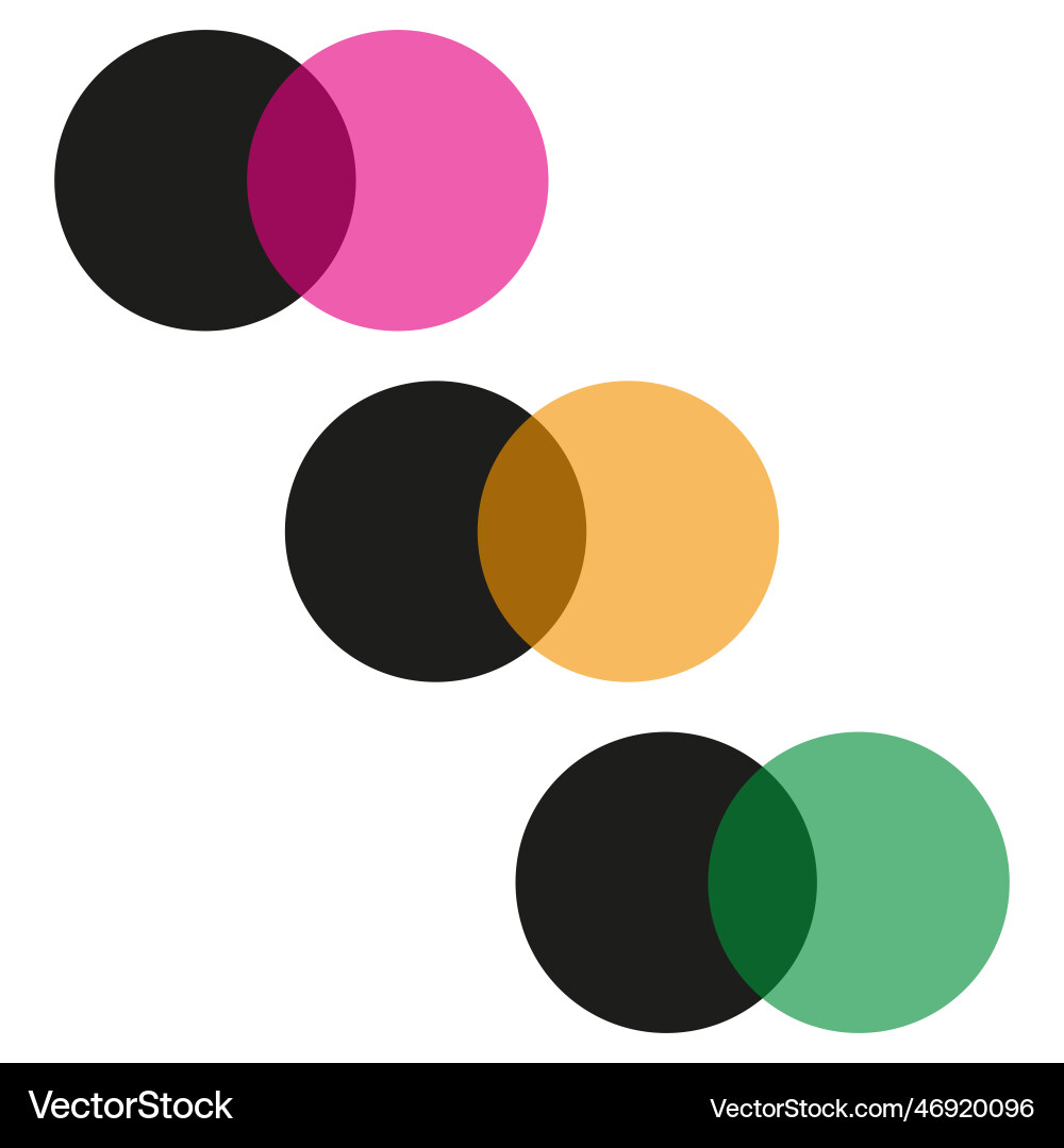 Intersecting Circles Infographic vector image