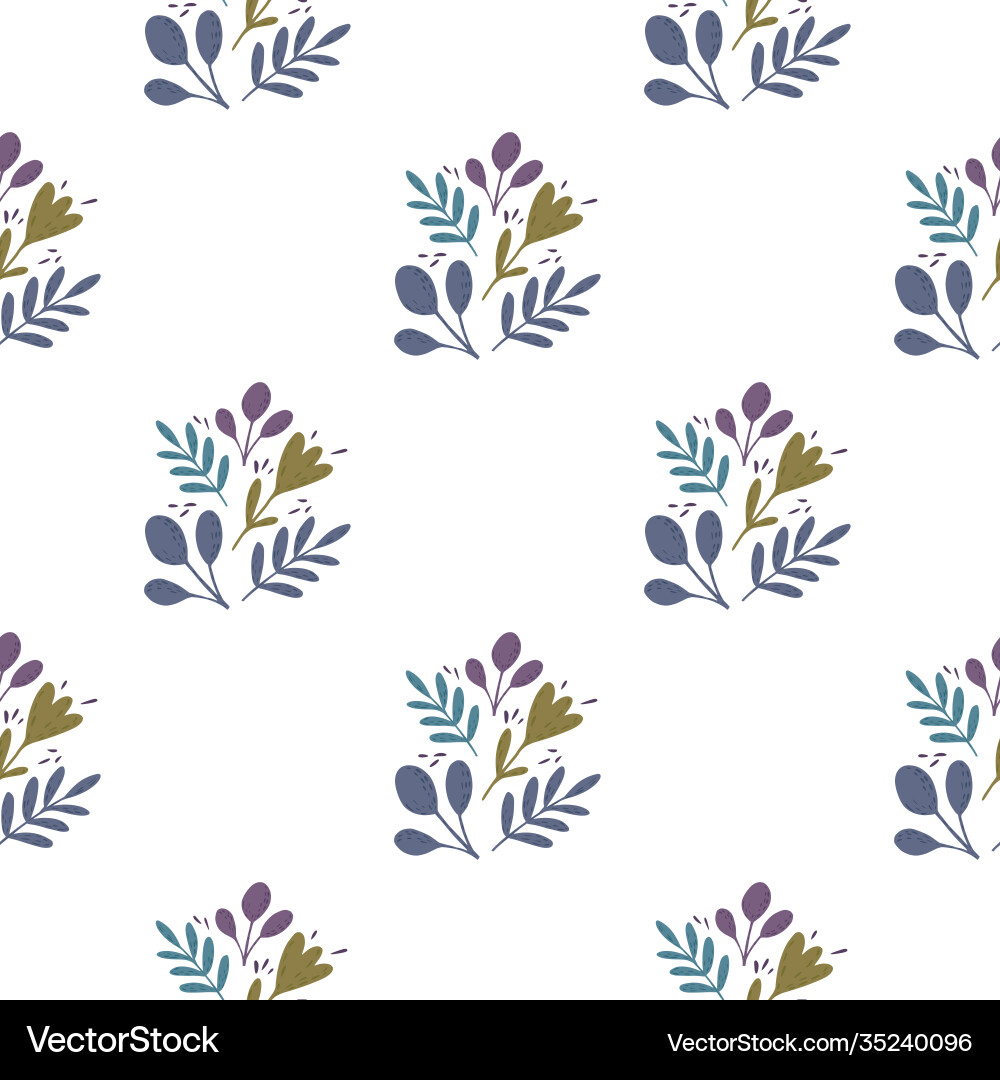 Isolierte Folk Botanische Ornament mit grün Vektorbild