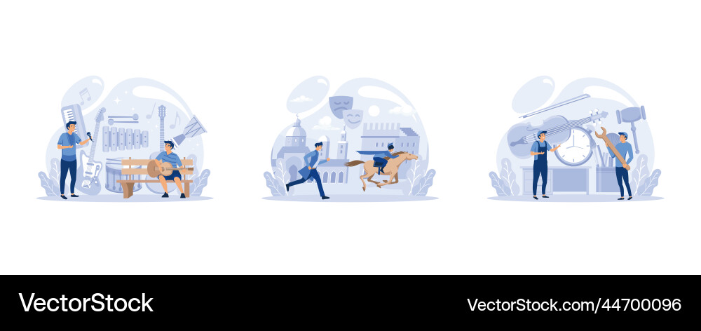 It profession set programmer write software vector image
