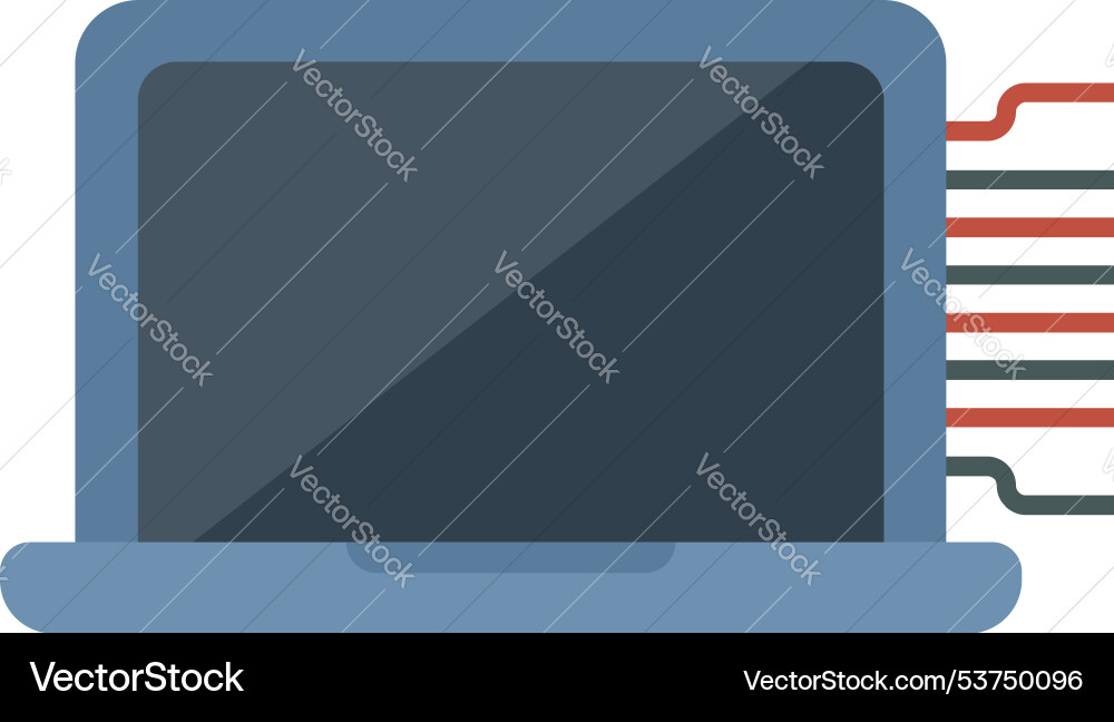 Laptop showing artificial intelligence algorithm Laptop showing artificial intelligence algorithm vector image