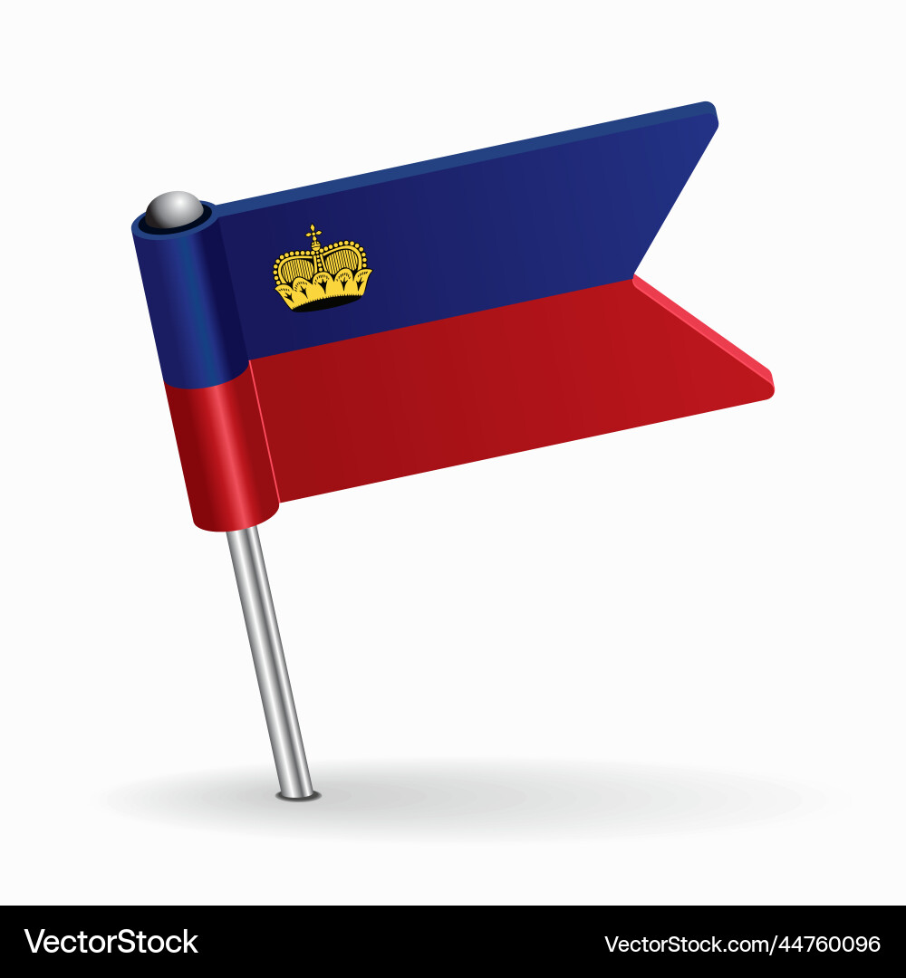 Liechtenstein flag map pointer layout Liechtenstein flag map pointer layout vector image