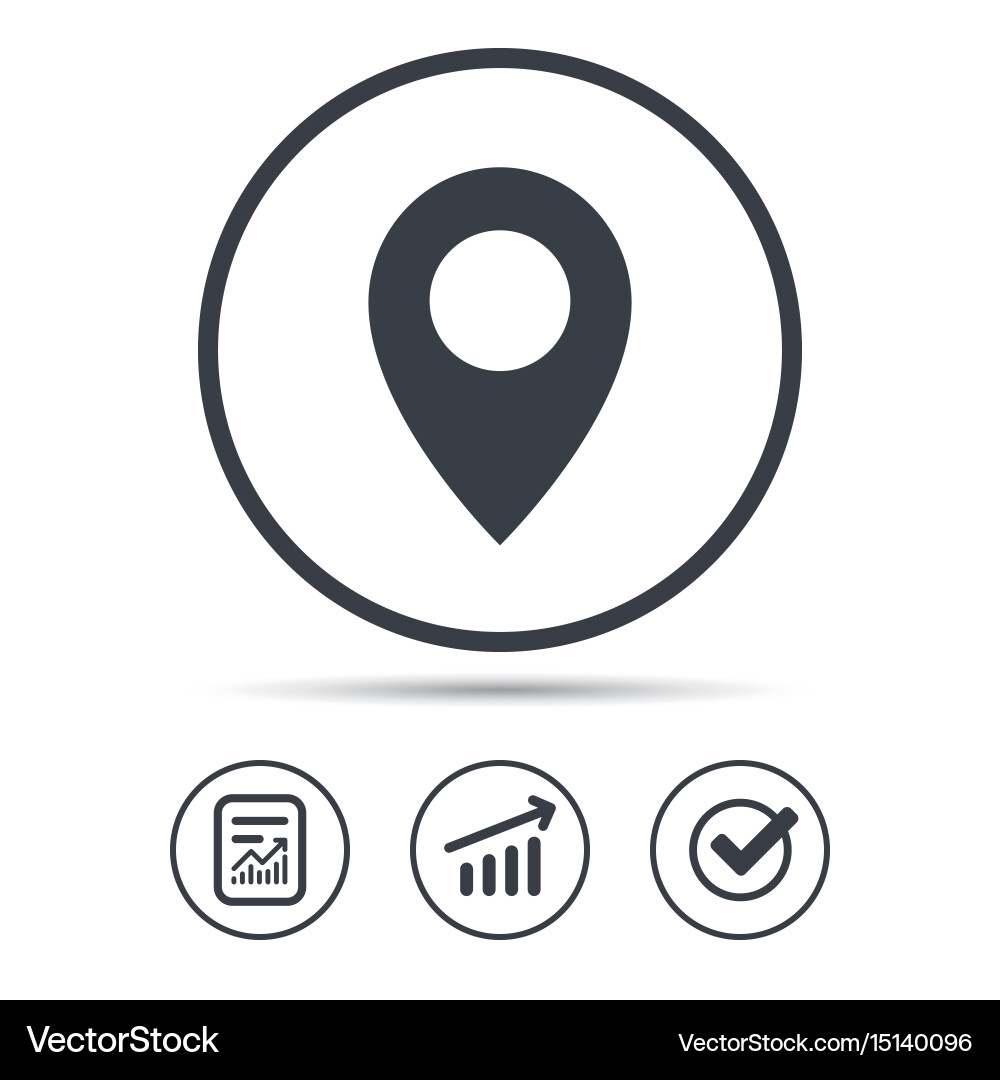 Location icon map pointer sign vector image