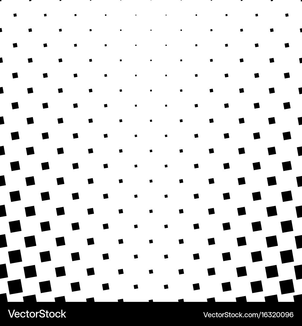 Monochrome square pattern background vector image