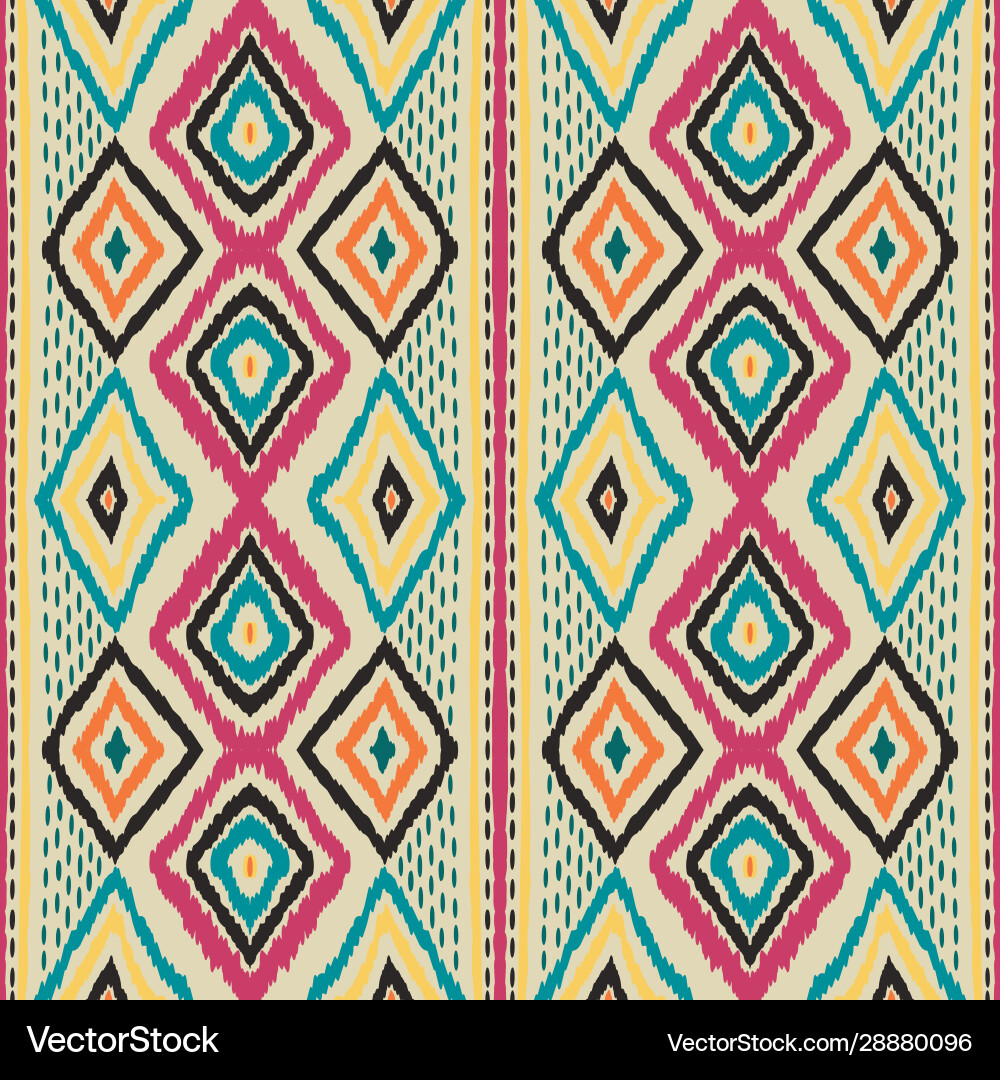 Koat Pattern Ocean ikat seamless pattern Royalty Free Vector Image