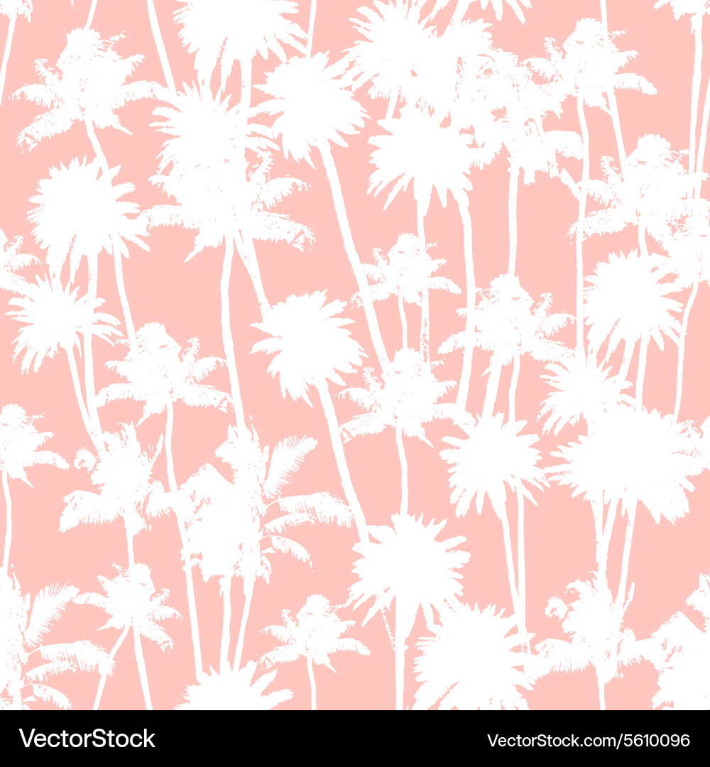 Palm Tree Silhouette Pattern vector image