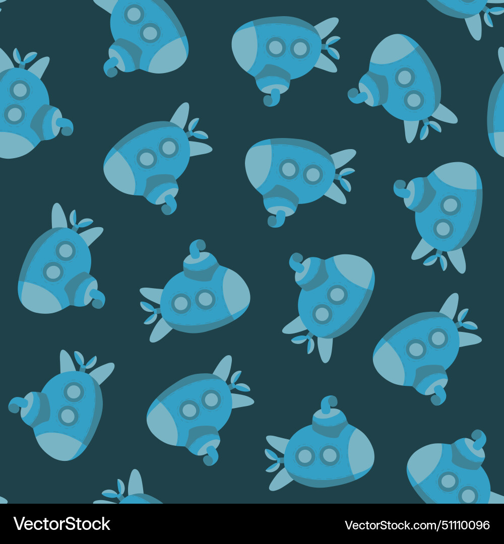 Pattern with submarines Pattern with submarines Vector Image