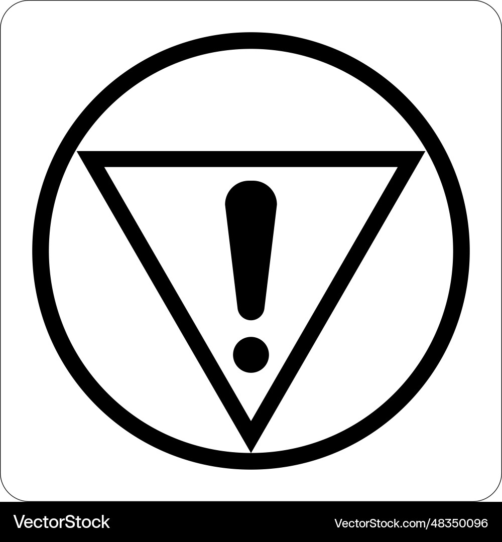 Safety symbol label emergency stop Safety symbol label emergency stop vector image