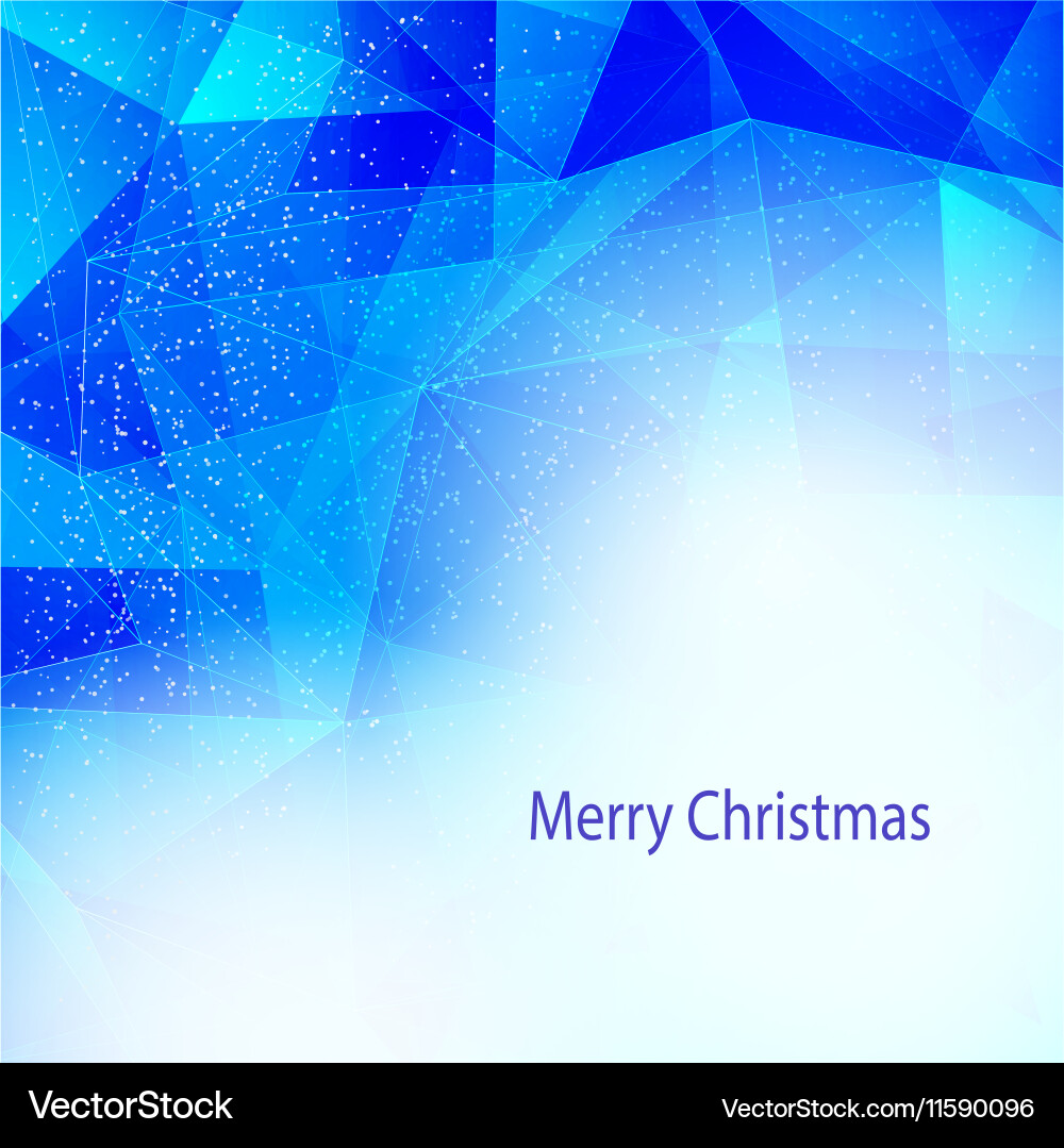 Winter background with triangle texture vector image